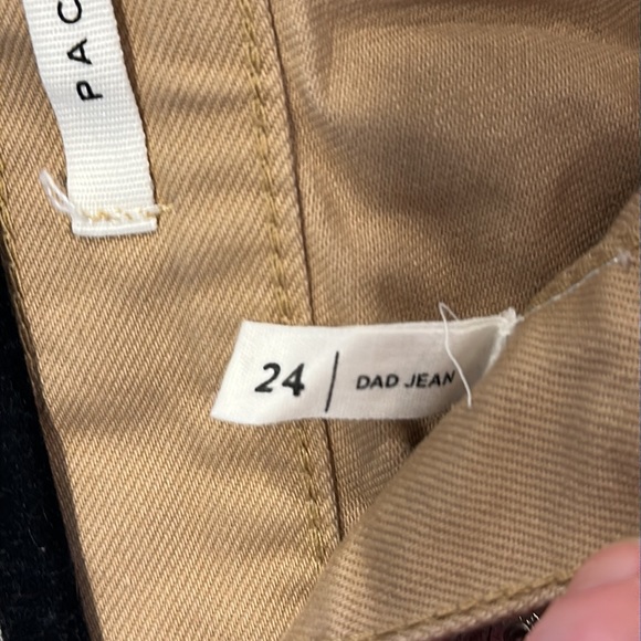 PacSun Size 24 Colorblock Dad Jean dark/light khaki - Picture 7 of 7